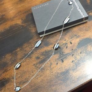 Silpada Pretty Hematite & Silver 32” Necklace
